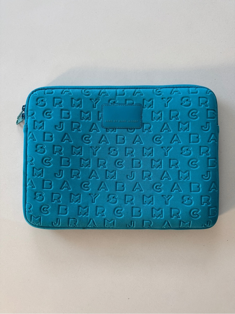 Marc by Marc Jacobs Turquoise Neoprene Laptop Sleeve